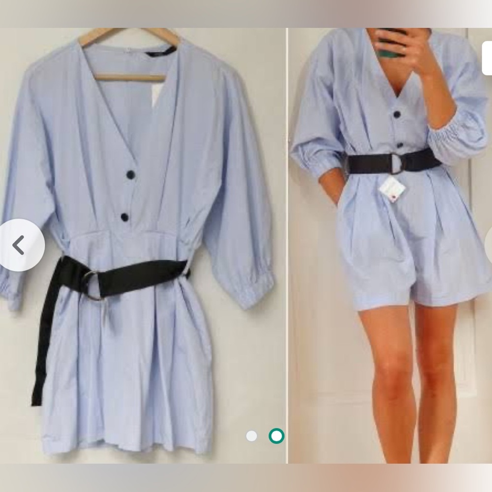 Zara Light Blue Romper